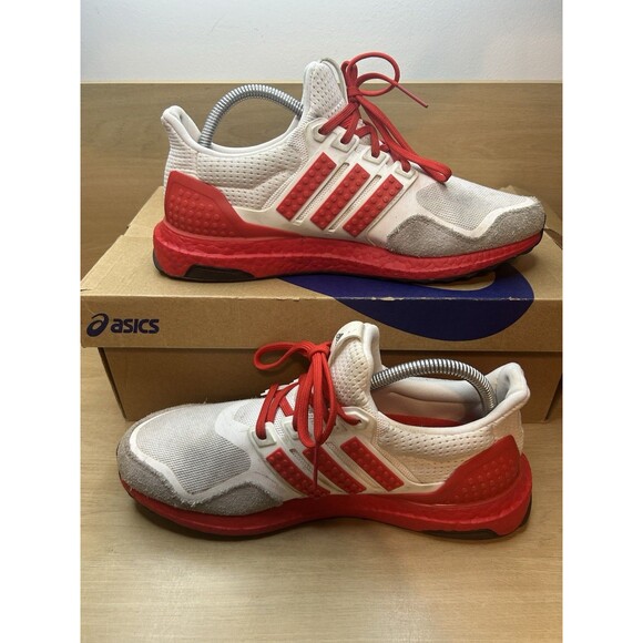Adidas Ultraboost DNA X Lego Men's White Red Running Shoes Size 7.5 - Picture 2 of 12